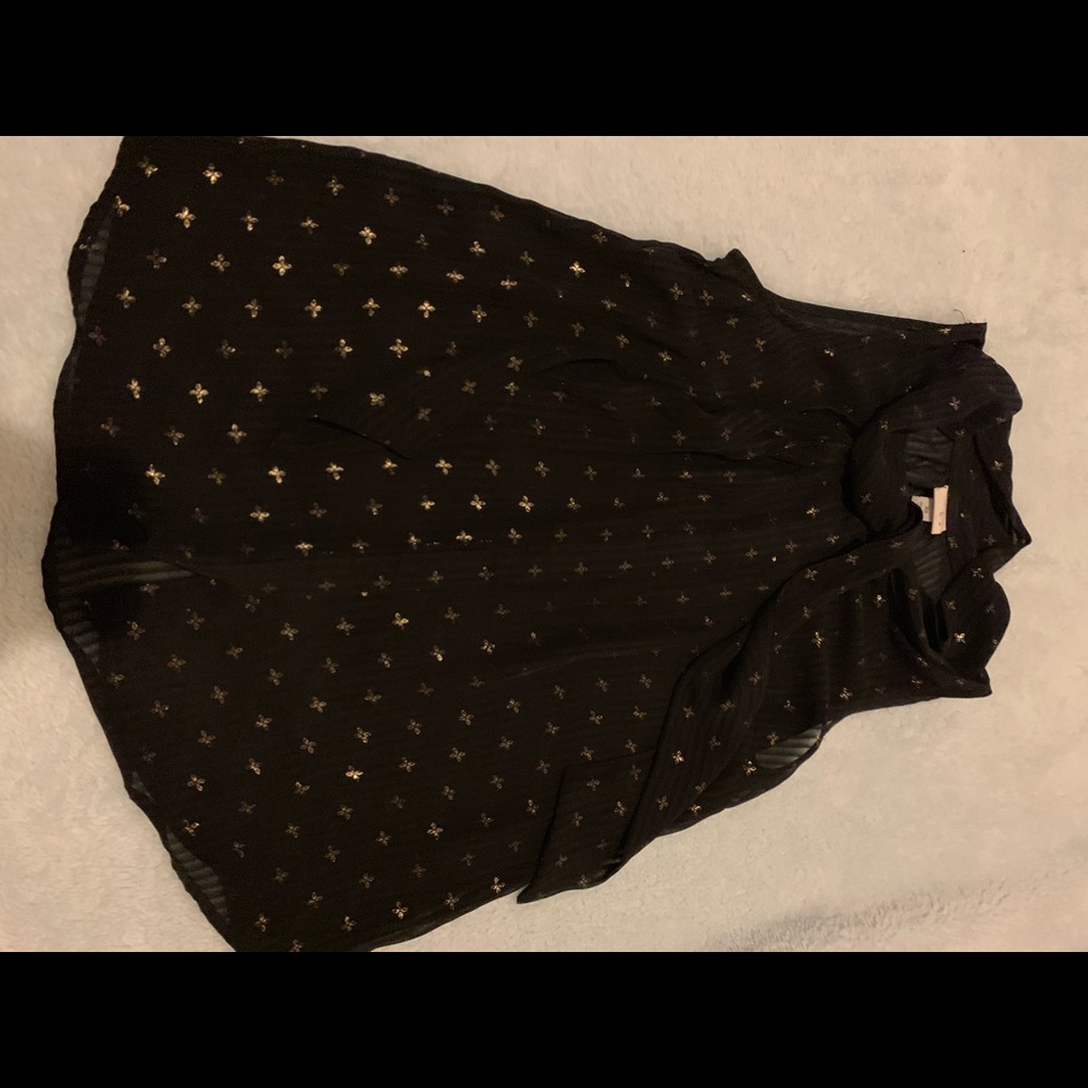 Black and gold top